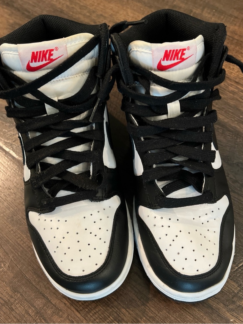 Nike Dunk High Panda Sneakers Women's Size 6.5 White/Black DD1869 103